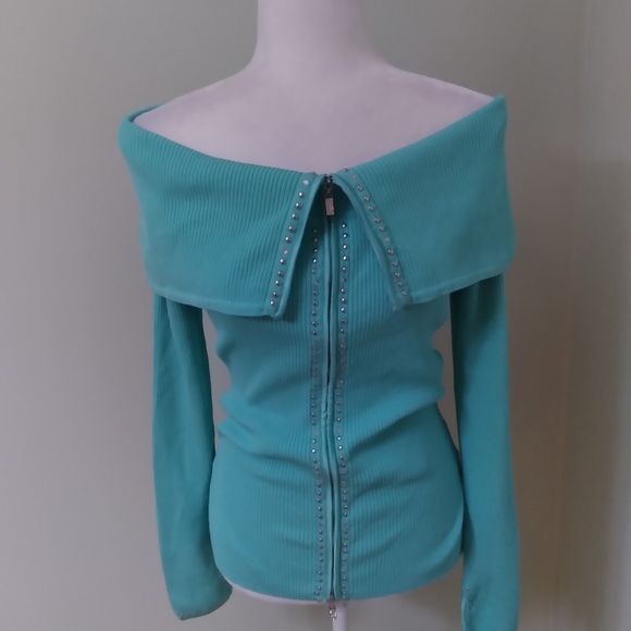 Cache Sweaters - Cache Ribbed Zip Sweater